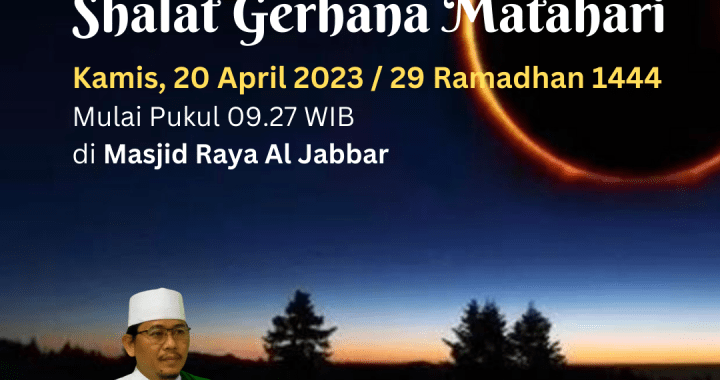 Masjid Raya Al Jabbar Gelar Shalat Gerhana Matahari