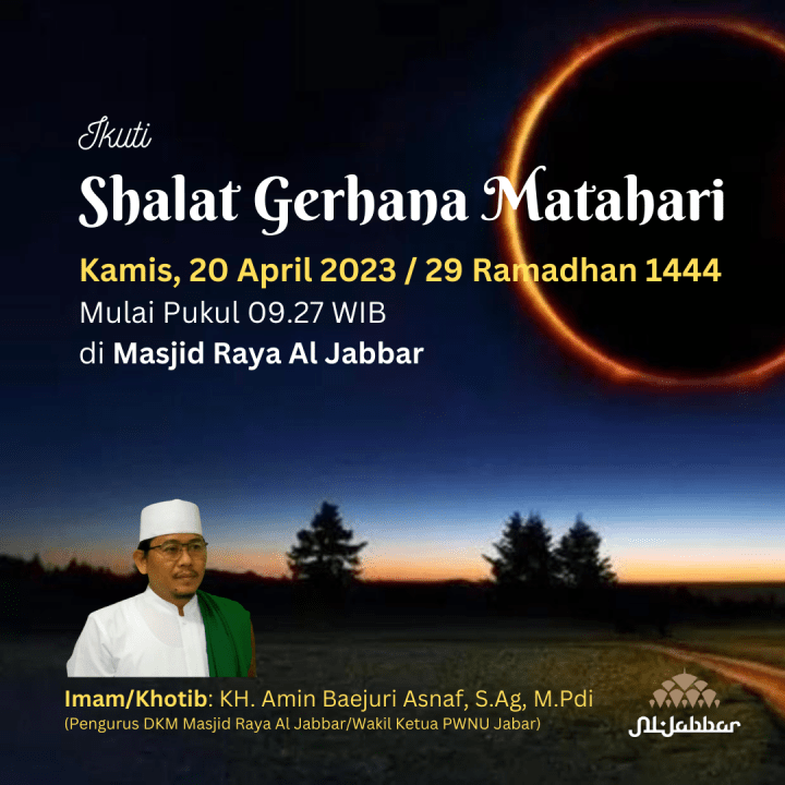 Masjid Raya Al Jabbar Gelar Shalat Gerhana Matahari